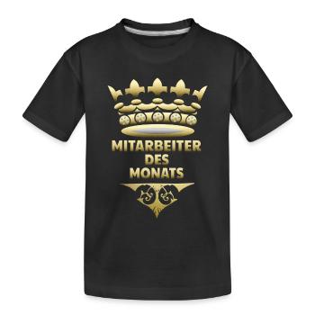 Mitarbeiter des Monats - Kinder Premium Bio T-Shirt - Schwarz - Vorne