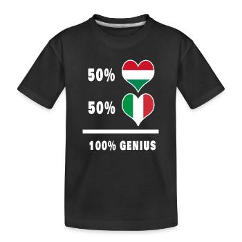 L'Italie et la Hongrie génie / actuelles - T-shirt bio Premium Enfant - noir - Devant