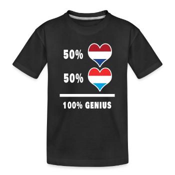 Luxembourg et Pays-Bas - Genial//Geschenk - T-shirt bio Premium Enfant - noir - Devant