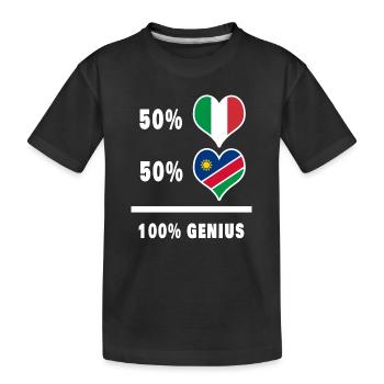 Brilliant Italien und Namibia / Geschenk - Kinder Premium Bio T-Shirt - Schwarz - Vorne