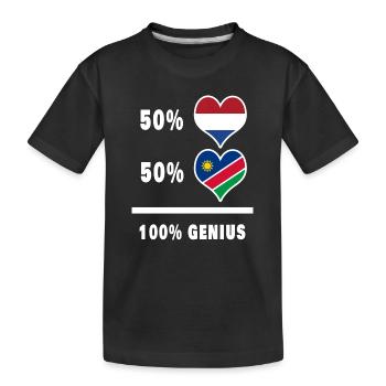 Namibia und die Niederlande Genius / Geschenk - Kinder Premium Bio T-Shirt - Schwarz - Vorne