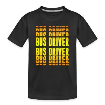 Busfahrer Design - Kinder Premium Bio T-Shirt - Schwarz - Vorne