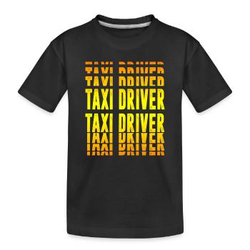 Taxifahrer Design - Kinder Premium Bio T-Shirt - Schwarz - Vorne