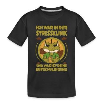 Clinique de stress Frog - T-shirt bio Premium Enfant - noir - Devant