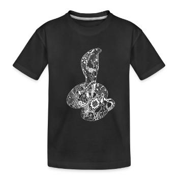 Patchwork Cobra - Kinder Premium Bio T-Shirt - Schwarz - Vorne
