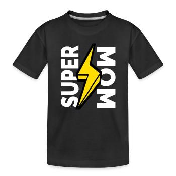 Super Mama glücklicher Muttertag - Kinder Premium Bio T-Shirt - Schwarz - Vorne