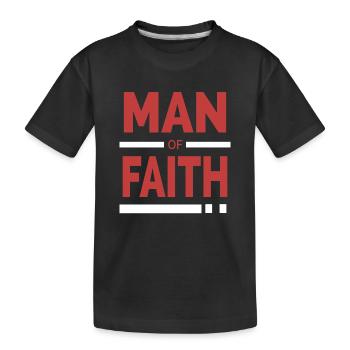 Homme de foi | Typographie chrétienne - T-shirt bio Premium Enfant - noir - Devant