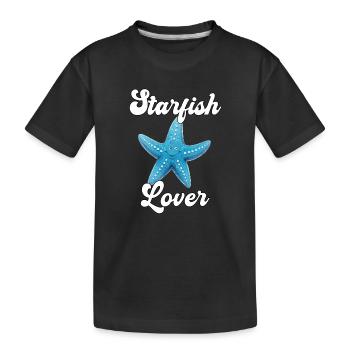 Starfish Lover - Seestern - Kinder Premium Bio T-Shirt - Schwarz - Vorne