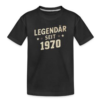 Legendary since 1970 - Kids' Premium Organic T-Shirt - black - Front
