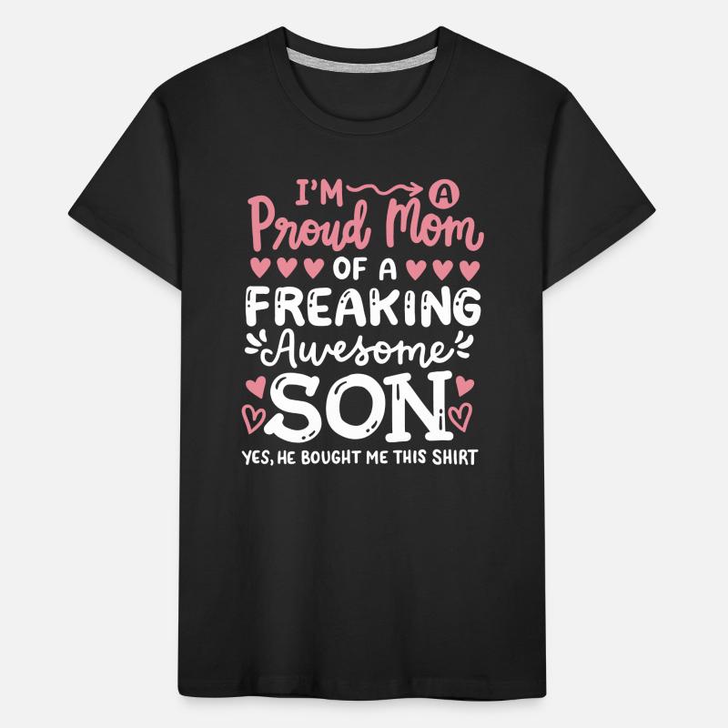 Stolze Mutter Sohn Muttertag Kinder Premium Bio T-Shirt