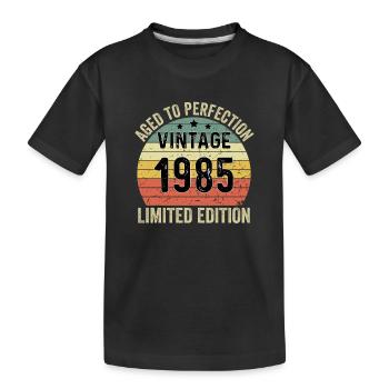 Aged To Perfection Vintage 1985 Limited Edition - Kinder Premium Bio T-Shirt - Schwarz - Vorne