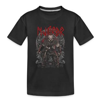 Njörðr - Dieu nordique de la mer et de la richesse - T-shirt bio Premium Enfant - noir - Devant
