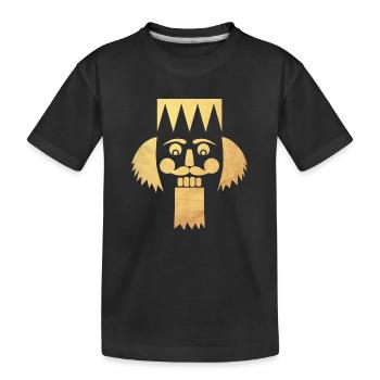 Casse-Noisette Or Décoration de Noël Avent Noël - T-shirt bio Premium Enfant - noir - Devant