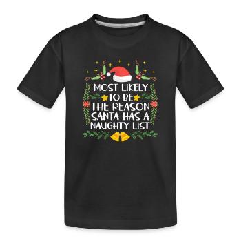 Noël Noël Parents Maman Papa Humour Drôle - T-shirt bio Premium Enfant - noir - Devant