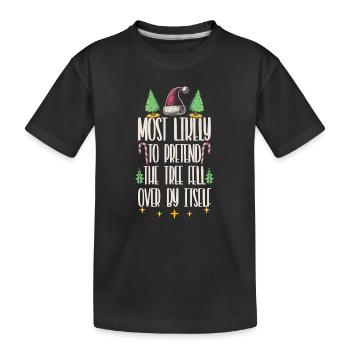 Noël Noël drôle dire humour drôle - T-shirt bio Premium Enfant - noir - Devant