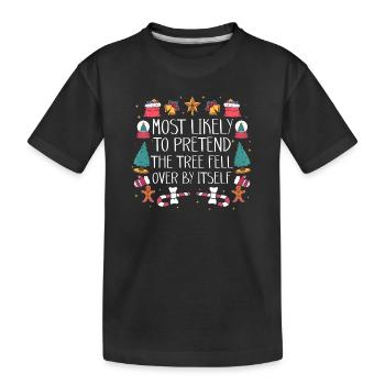 Noël Noël drôle dire humour drôle - T-shirt bio Premium Enfant - noir - Devant