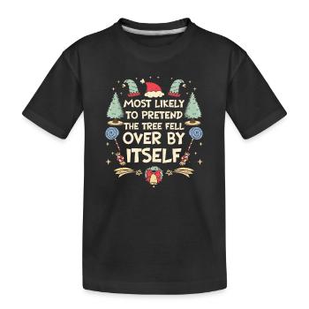 Noël Noël drôle dire humour drôle - T-shirt bio Premium Enfant - noir - Devant
