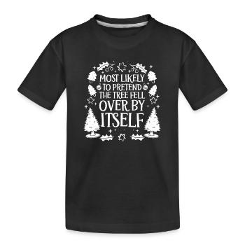 Noël Noël drôle dire humour drôle - T-shirt bio Premium Enfant - noir - Devant