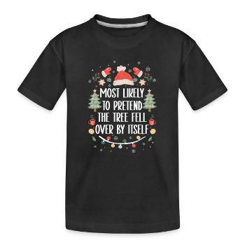 Noël Noël drôle dire humour drôle - T-shirt bio Premium Enfant - noir - Devant