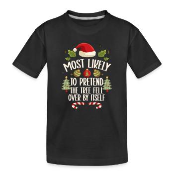 Noël Noël drôle dire humour drôle - T-shirt bio Premium Enfant - noir - Devant