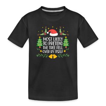 Noël Noël drôle dire humour drôle - T-shirt bio Premium Enfant - noir - Devant