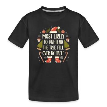 Noël Noël drôle dire humour drôle - T-shirt bio Premium Enfant - noir - Devant