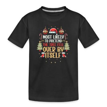 Noël Noël drôle dire humour drôle - T-shirt bio Premium Enfant - noir - Devant