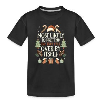 Noël Noël drôle dire humour drôle - T-shirt bio Premium Enfant - noir - Devant