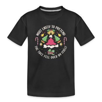 Noël Noël drôle dire humour drôle - T-shirt bio Premium Enfant - noir - Devant