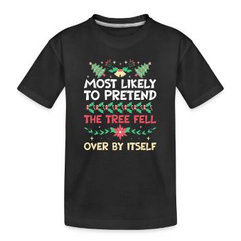 Noël Noël drôle dire humour drôle - T-shirt bio Premium Enfant - noir - Devant