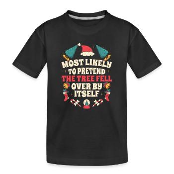 Noël Noël drôle dire humour drôle - T-shirt bio Premium Enfant - noir - Devant