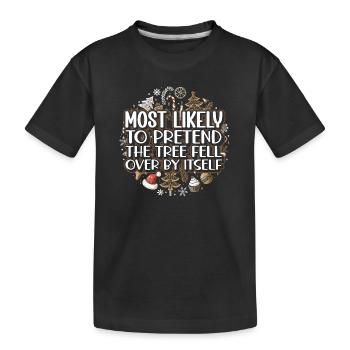 Noël Noël drôle dire humour drôle - T-shirt bio Premium Enfant - noir - Devant