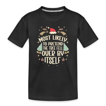 Noël Noël drôle dire humour drôle - T-shirt bio Premium Enfant - noir - Devant