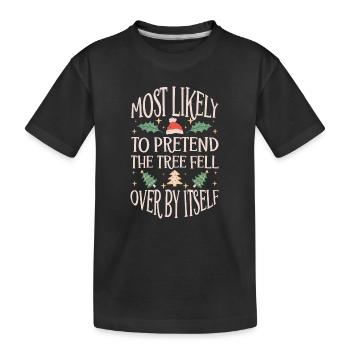 Noël Noël drôle dire humour drôle - T-shirt bio Premium Enfant - noir - Devant
