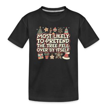 Noël Noël drôle dire humour drôle - T-shirt bio Premium Enfant - noir - Devant