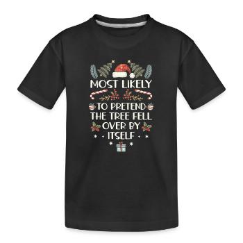 Noël Noël drôle dire humour drôle - T-shirt bio Premium Enfant - noir - Devant