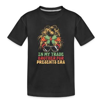 Dans mon frère de commerce pour les cadeaux de l’ère Noël - T-shirt bio Premium Enfant - noir - Devant