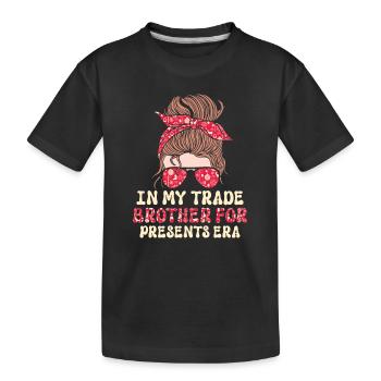 Dans mon frère de commerce pour les cadeaux de l’ère Noël - T-shirt bio Premium Enfant - noir - Devant