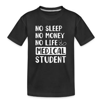 Medicine Student Doctor - Kids' Premium Organic T-Shirt - black - Front