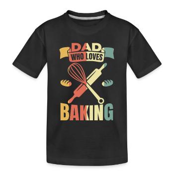 Baker Father - Kids' Premium Organic T-Shirt - black - Front