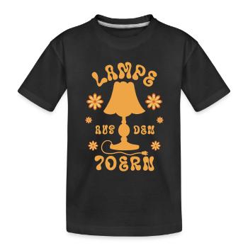 Lampe aus den 70ern - Kinder Premium Bio T-Shirt - Schwarz - Vorne