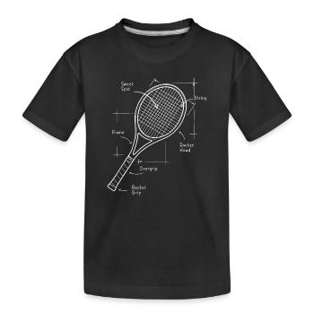 Raquette de tennis Science Raquette de tennis - T-shirt bio Premium Enfant - noir - Devant