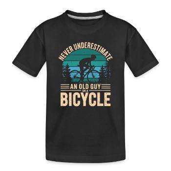 Hommage au cyclisme d’époque pour les amateurs de vélo - T-shirt bio Premium Enfant - noir - Devant