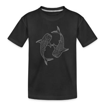 Motif de requin complexe pour des vêtements uniques - T-shirt bio Premium Enfant - noir - Devant