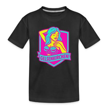Gelsenkirchen Superstar in pink - Kinder Premium Bio T-Shirt - Schwarz - Vorne