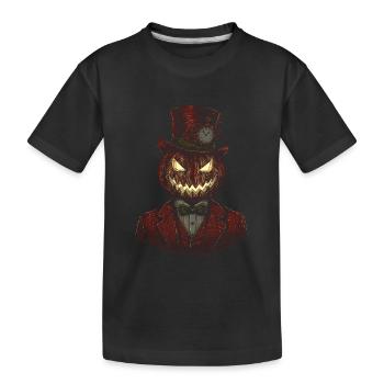 Citrouille gentleman steampunk - T-shirt bio Premium Enfant - noir - Devant