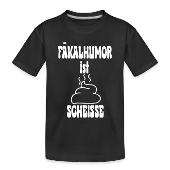 L’humour fécal est un tas de caca de merde - T-shirt bio Premium Enfant - noir - Devant