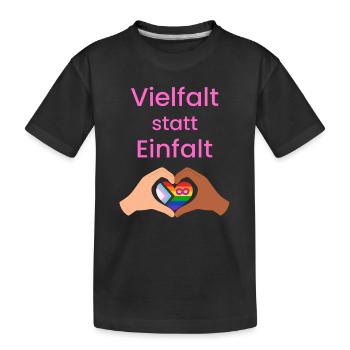 La diversité au lieu de la simplicité - T-shirt bio Premium Enfant - noir - Devant