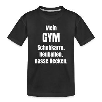 Mon t-shirt en bottes de foin pour chaussures de sport - T-shirt bio Premium Enfant - noir - Devant