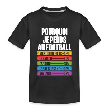 Les Raisons Drôles de Perdre Humour Coach Football - T-shirt bio Premium Enfant - noir - Devant